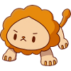 lion pushups push-ups kawaii angry