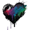 Heart Graffiti Style