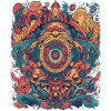 Magic Psychedelic Trip Conception abstraite
