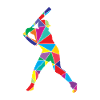 Baseball player Polygon Baseball