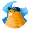 Duck with hat