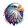 Eagle round noble wild bird