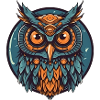 Cool owl boho indie