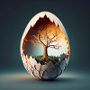 Tree in egg