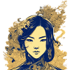 Vietnamese heroine in manga style