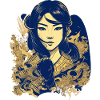 Vietnamese heroine in manga style