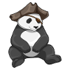 Chapeau de pirate panda