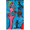 PINK HAND CROW