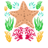 Starfish in the sea