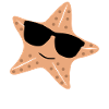 Starfish with sunglasses Starfish