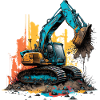 Excavator Graffiti