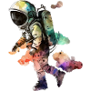 Astronaut Wasserfarben
