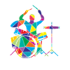 Tambour polygonal musical bas