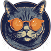 Katze Mietz Stubentiger Sonnenbrille