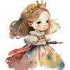 Aquarelle de princesse Aquarelle