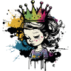 Princess Graffiti Paint Drop