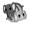 Symbole Yin Yang de l’éléphant