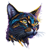 Classic Splash Art Bengal Cat