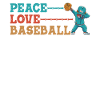 Girls Peace Love Baseball