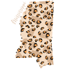 Mississippi Leopard Muster Karte Leo