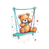 Teddy sur sa balançoire