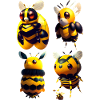 kawaii flying bees