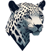 Minimalist Leopard Head