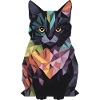 Abstract Colourful Cat