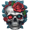 Skull with roses