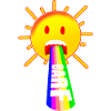 Kotzende Sonne Regenbogen
