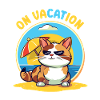 Sunbathing cat on vacation