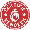 Logo certifié vendéen rouge et blanc