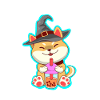 Halloween Cat Bubble Tea