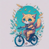 Chat à vélo