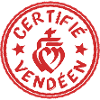 Logo certifié vendéen blanc rouge