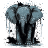 Mignon bébé éléphant
