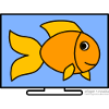 Bildschirm mit Goldfisch v00