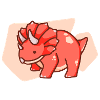 Cute chubby dinosaur, dino, triceratops