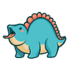 Cute chubby Stegosaurus, Dino, Dinosaur