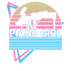 Piano Girl Keyboard Klavier Retro