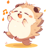 Cute hedgehog dancer