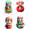 Kawaii Strawberry Mermaids
