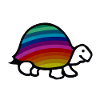 Fröhliche Regenbogen Schildkröte