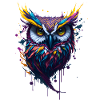 Splash Art Owl