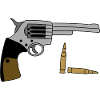 Pistole mit Patronen