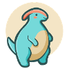Cute chubby Parasaurolophus, Dino