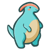 Cute chubby Parasaurolophus, Dino