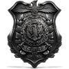 Schwarze Polizeiabzeichen-Silhouette