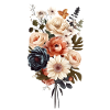 Beautiful boho flower herbarium pastel