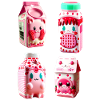 kawaii strawberry milk carton tasty